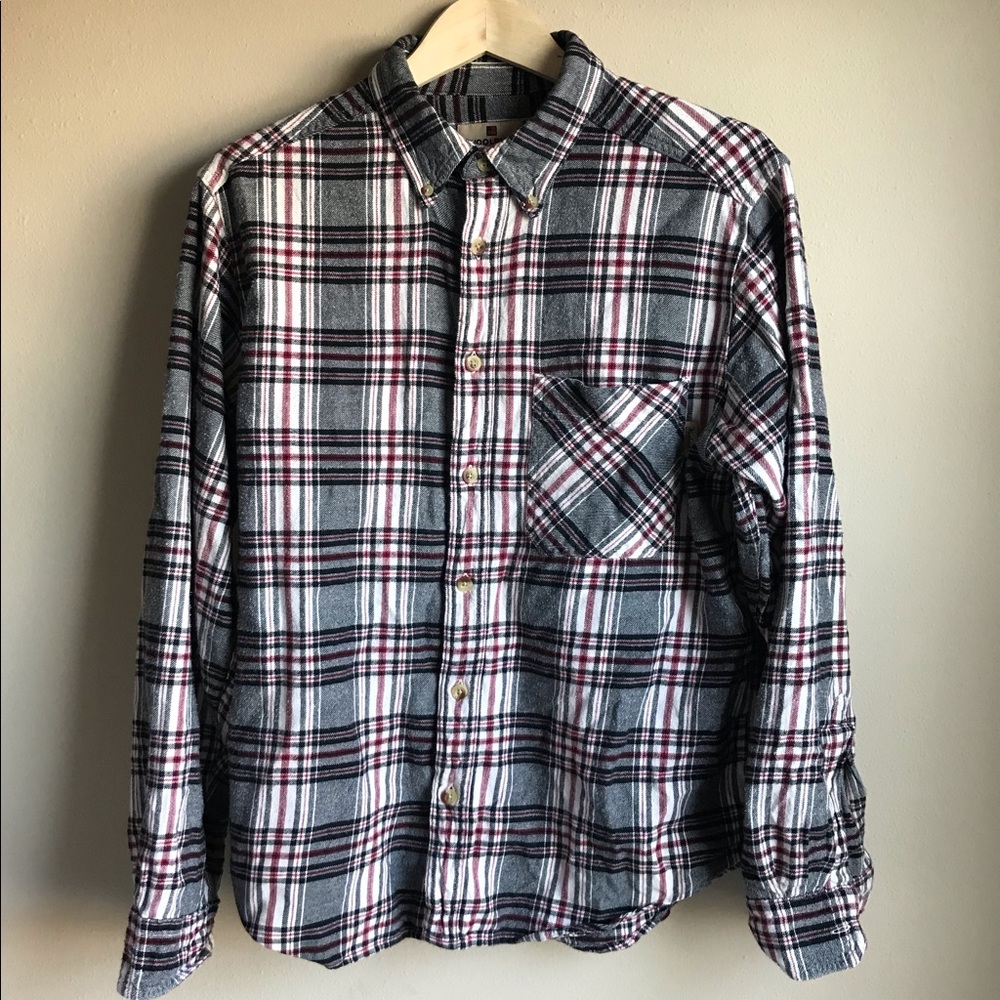 Woolrich Flannel Shirt Medium black and red plaid